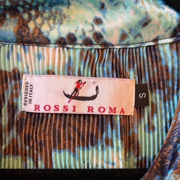Rossi Roma Snake Print Pleated Tunic Dress - Picture 5 of 5